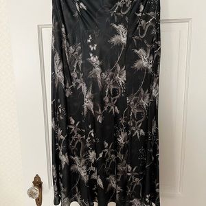 All Saints beautiful silk black skirt with design